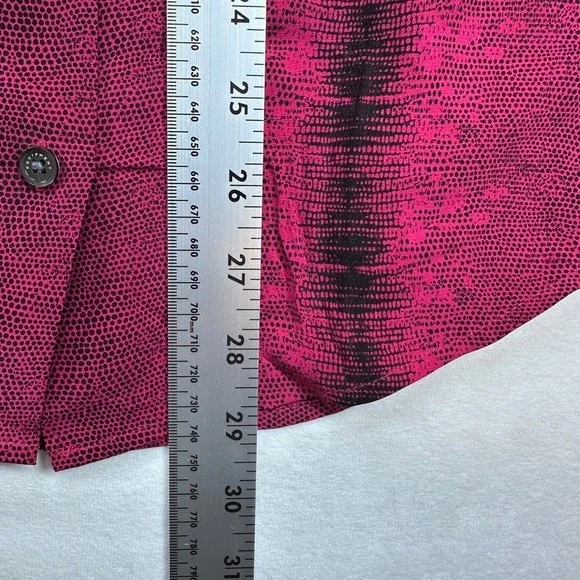 EQUIPMENT Femme Pink Black Snake Print Silk Button Up Shirt Size XS Long Sleeves - Picture 7 of 16